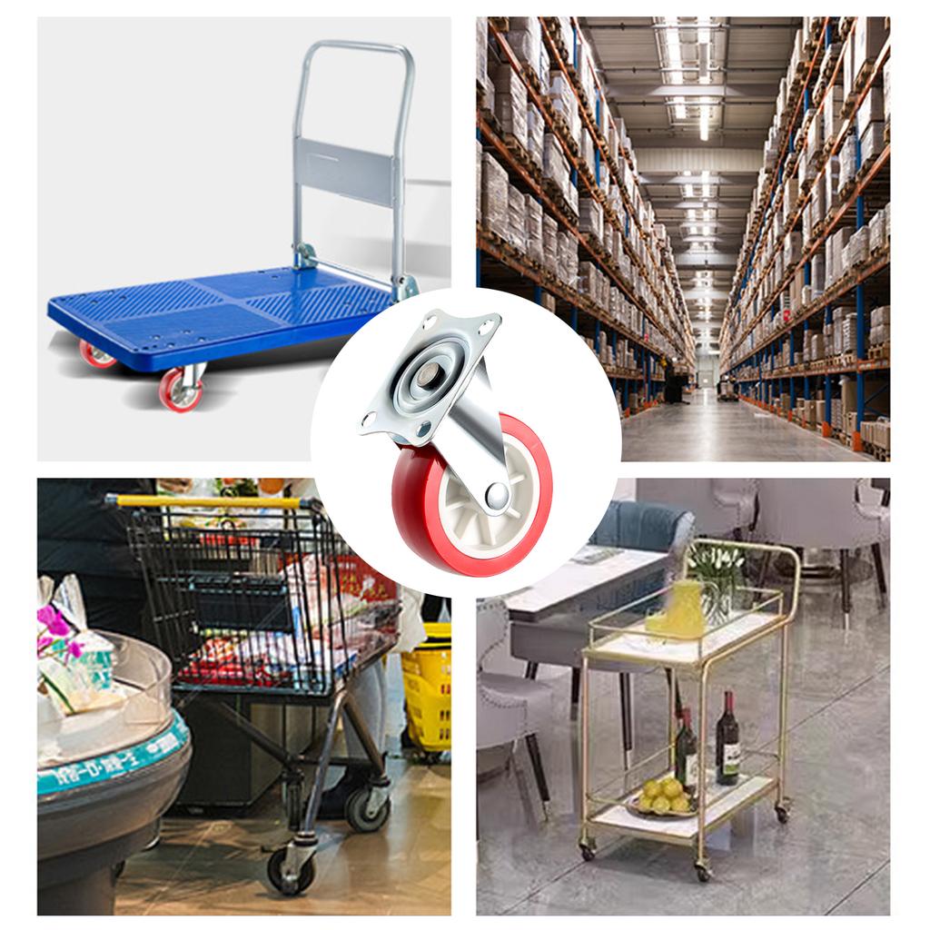 Metall-Lenkrollen 360-Grad-Drehung Schwerlast-Universalrollen mit leisem Design Geeignet für Zuhause und Büro