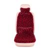Leopard Print Winter Car Seat Cushion Rabbit Fur Plush Seat Cushion  Cushion Back