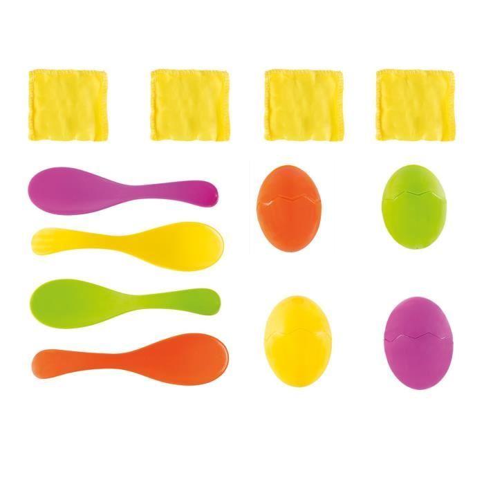 Jeu De Course D'œufs Idena Avec Sacs De Sable Et Cuillères - Pour Enfants - Multicolore