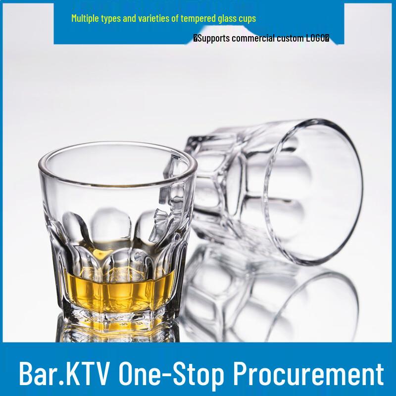 ZISIZ Tempered Glass Octagonal Whiskey Glass