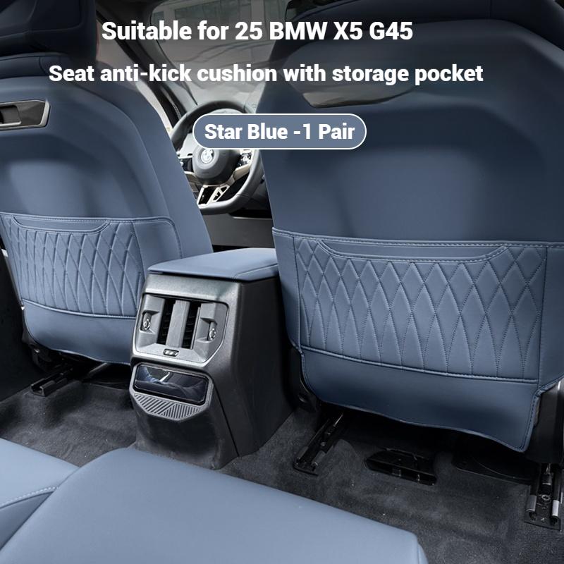 

For BMW X3 2025 Car Seat Back Storage Rear Anti-Wear Backrest Anti-kick Pad Auto Accessorie Interior Accessories синий