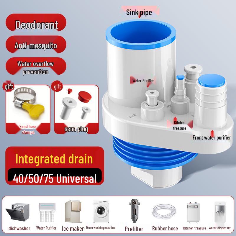 Anti-Odor Kitchen Sink Drain Sealing Ring & Clog Stopper