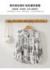 100% mulberry silk printed shirt for women's 2026 spring fashion versatile round neck silk top