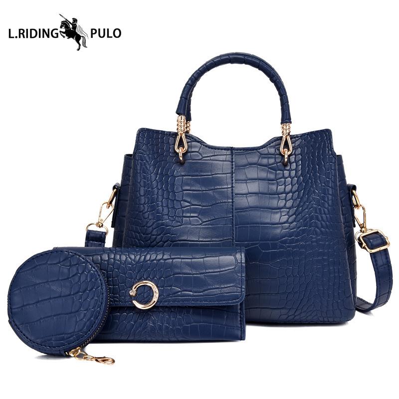 New Crocodile-patterned Women's Handbag, European and American Retro Style, Handbag, Shoulder Bag, Crossbody Bag, High-end Feel