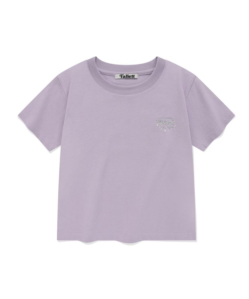Palet Silver Brush Logo Short Sleeve T-Shirt Lavender