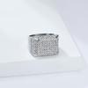 Hiphop Stainless Steel Shinny Zircon Ring for Men Gold Plated Jewelry