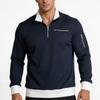 Men S Casual Zip Up Long Sleeve Loose Fit Hoodless Sweatshirt