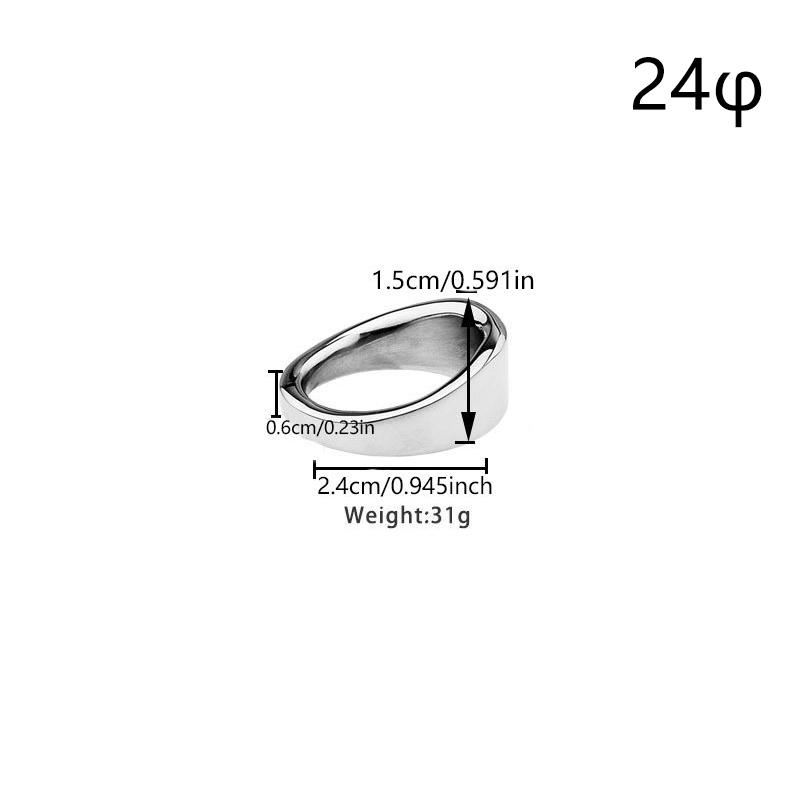 Stainless Steel Bevelled Design Penis Ring Men's Sexual Stimulation Device Chastity Foreskin Glans Lock Ring Enhanced Pleasure