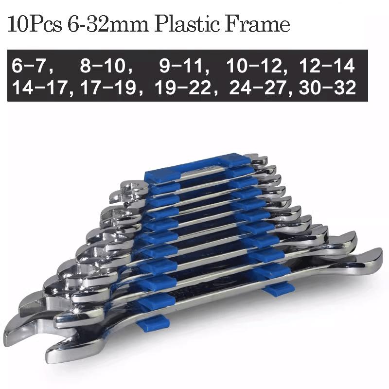 5.5-46mm Doppelmaulschlüssel Handwerkzeuge Kombinationsschlüssel-Satz Sechskantschlüssel für Sechskantmuttern Autoreparaturwerkzeug
