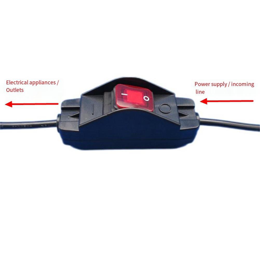 Inline Switch With Light 110V-250V 16A Push Button On/Off 4Pin 2 Pole For Ovens Water Heaters Industrial Equipment