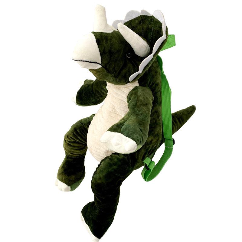Winter Children's Dinosaur Plush Toy Bag - Tyrannosaurus & Triceratops Gift for Kids