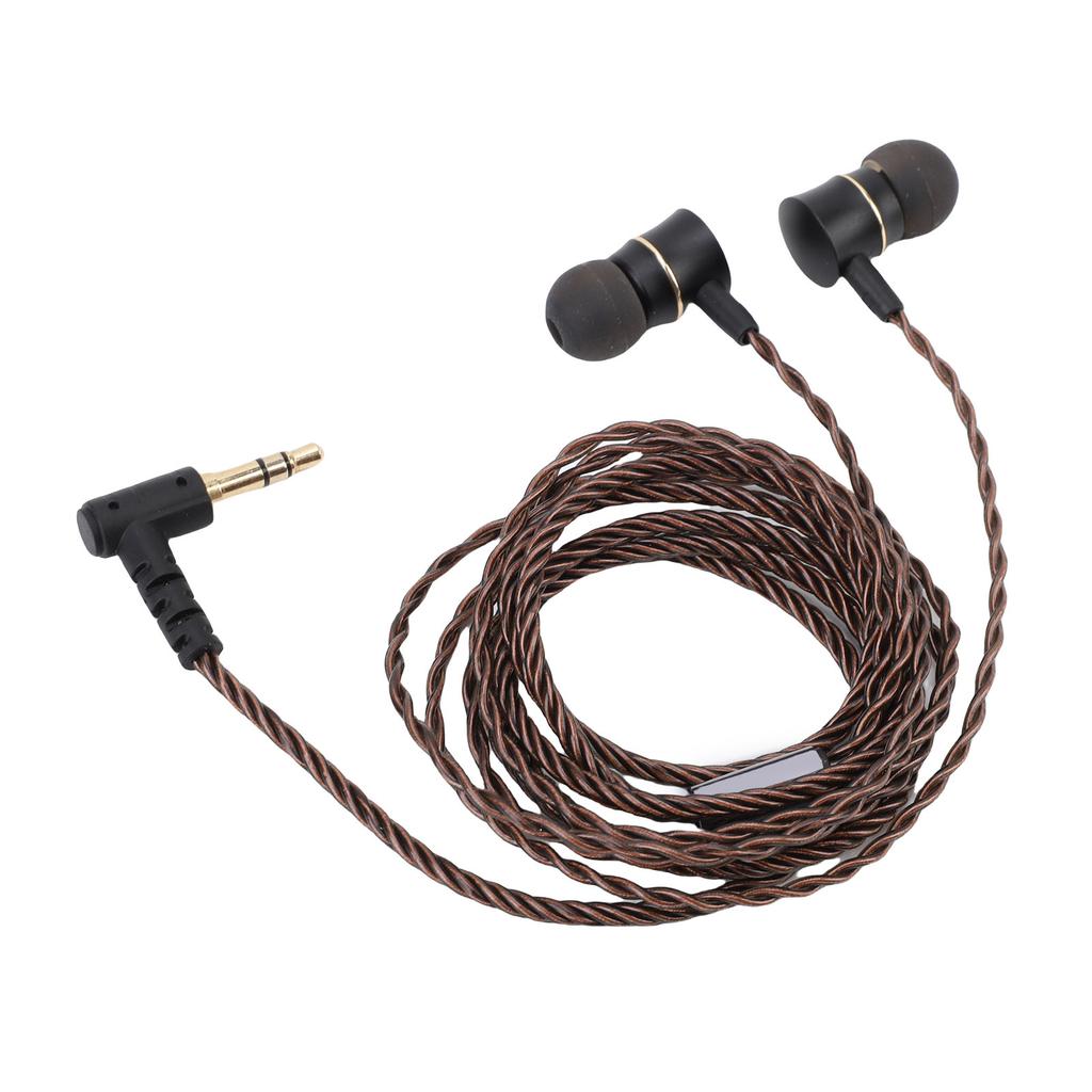 Wired IEM Earphone 3.5mm Gold Plated Plug OFC Wire HiFi Sound Quality Wired Earbuds for Phone Tablet Laptop PC Amplifier