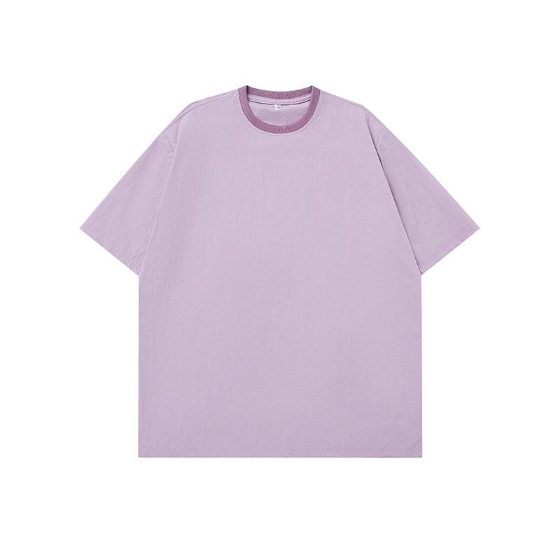 Men's Summer Round Neck Short Sleeve T-Shirt Fashion Trend Casual Loose Tops Soft Breathable Basic Tee for Daily Streetwear