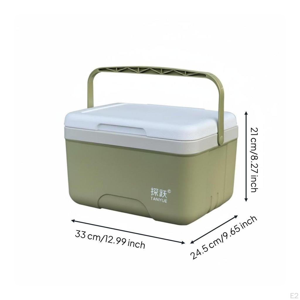Portable Cooler Compact Cooling Box Picnic Fridge Thermal Ice Chest for Camping