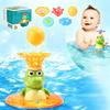 Crocodile Spray Water Toy with LED, Floating Wind Up, New Born Baby Bathtub Water Fun Toys, Preschool Toddler Gift, Bath