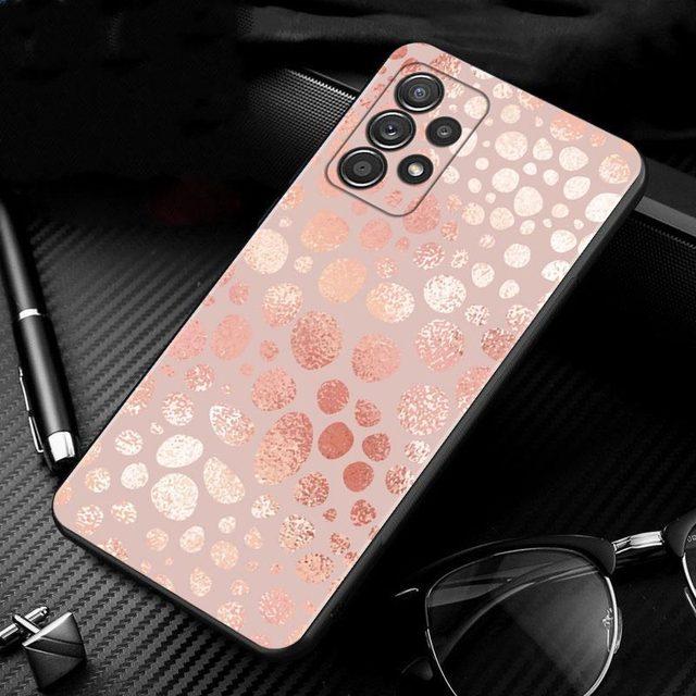

Чохол для Samsung Galaxy A51 A71 A01 A11 A21 A21s A31 A41 A72 A52 A42 A32 A22 A12 A02 A02s F42 Shell Rose Pink Bling Pattern For Samsung A21