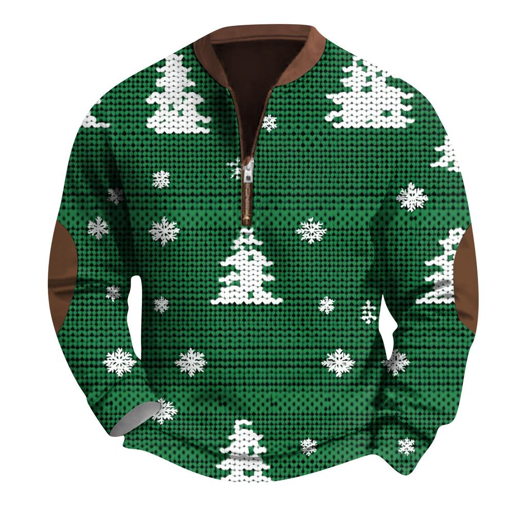 Pánská retro mikina s potiskem s přechodem