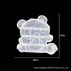 Heart & Flower Shaped Transparent Compartment Storage Box for DIY Beading and Nail Art Accessories, Cartoon Design with Lid.