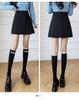 Autumn 2025 High-Waisted Pleated A-Line Skirt - Women's Slimming Hip-Hugging Design, Anti-Exposure Short Skirt