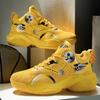 Fashion Big Sole Legitimate Leather Purple Sneakers For Men Basketball Style Shoes Men Sport Boots Man Loofers New Season Overseas