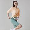 Womens Loose Fit Quick-Dry Yoga Top Short Sleeve Breathable Workout Shirt Running Fitness Pilates Spring Summer