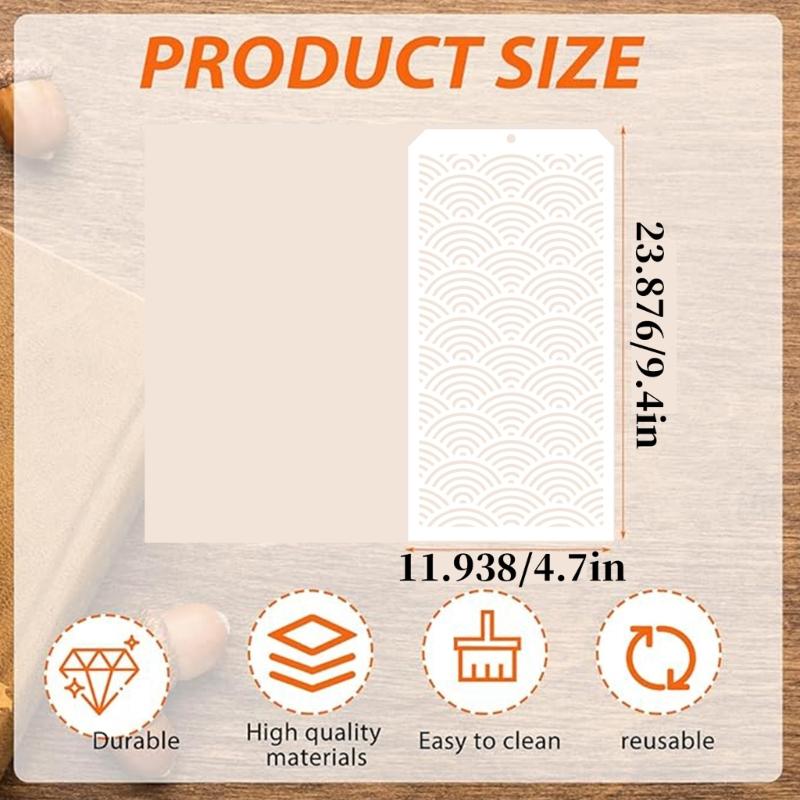 Reusable Artistic Template Craft Tool With Quality PET Materials Precisions Cut For Multiple Surfaces Decoration Project