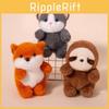 Cute Fox Stuffed Animal Toy Short Plush Material Children Bedroom Doll Gift
