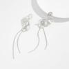 Charms Irregular Petal Flower Long Chain Tassel Earrings for Women Trendy Lady Party Earrings Accessories on Ear Fashion Jewelry