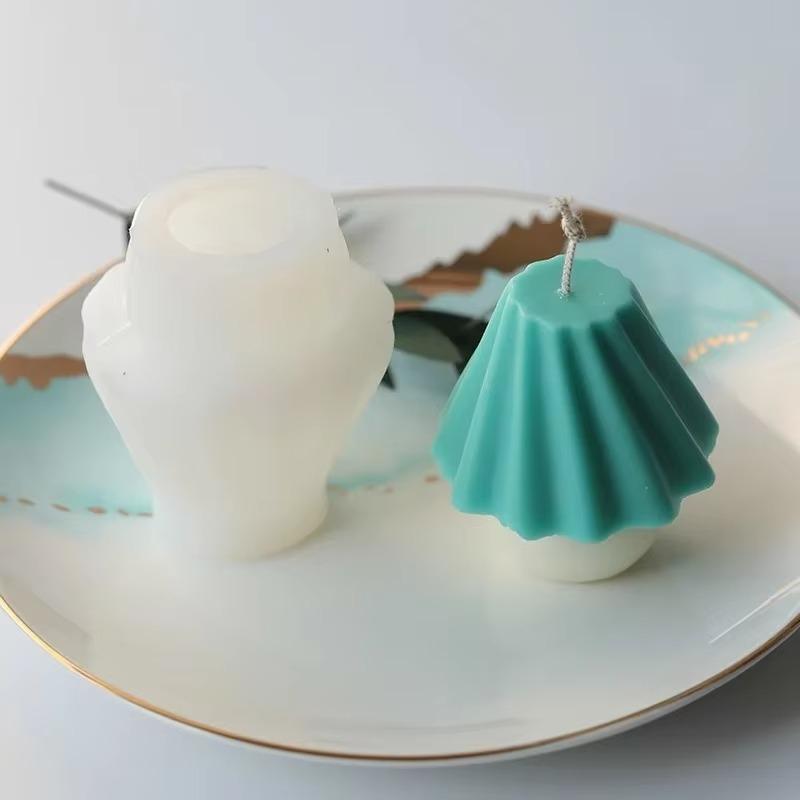 Nová stolní lampa Forma na svíčku Silikonová forma Forma na pryskyřici Ručně vyráběná Aromaterapeutická sádrová forma Dekorace svíčky DIY Forma na svíčku