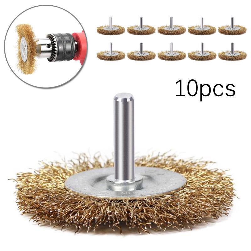 Wire Wheel Brush Cleaning Rust Wire Brush For Electric Grinding Metal Rust Removal Polishing Brush Paint Removal Rotary Tools