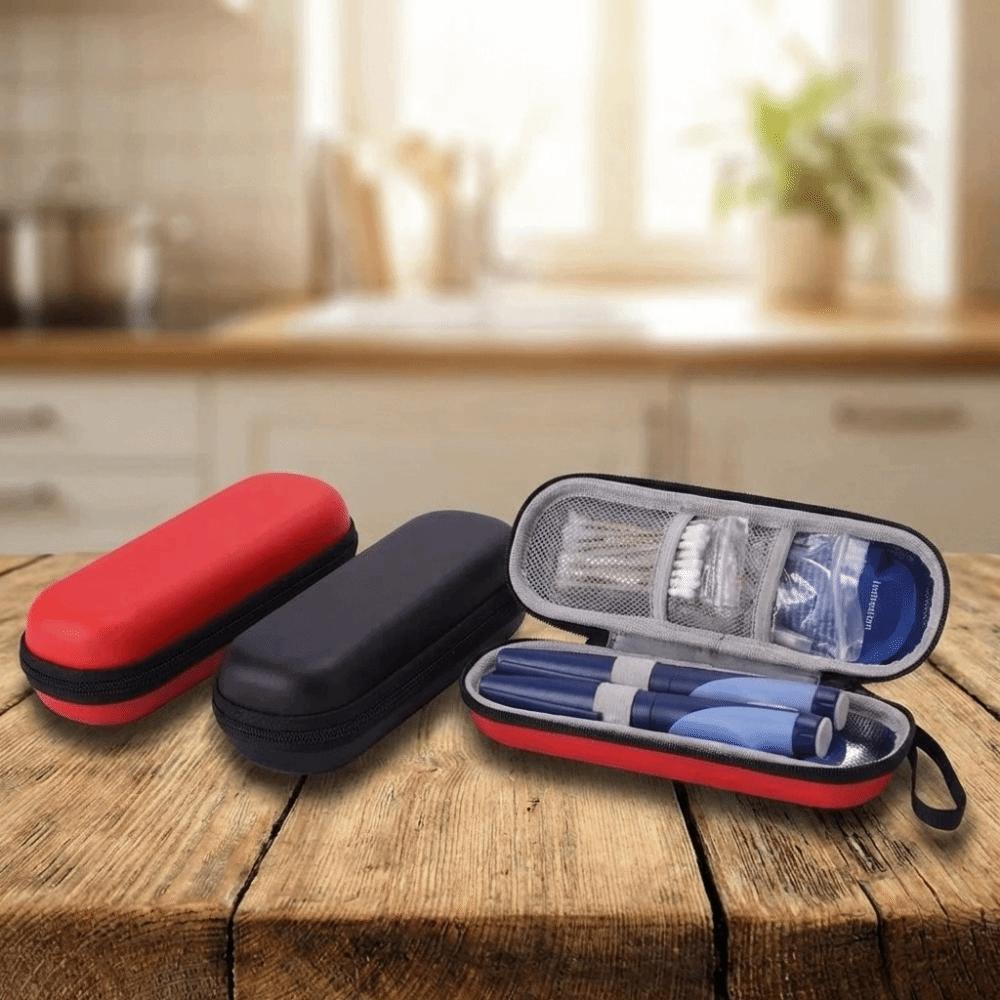 Dust-proof Insulin Vial Storage Case PU Insulin Vial Protector Pen Bag Insulin Storage Bag Travel