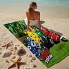 proof beach towel with a Ricky Zoom pattern - soft,absorbent,quick-drying,machine washable - perfect for swimming,camping,bathing
