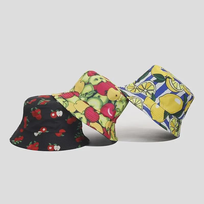 Unisex-Sonnenhut mit Fruchtmuster für Freizeitaktivitäten im Freien und Sommerreisen