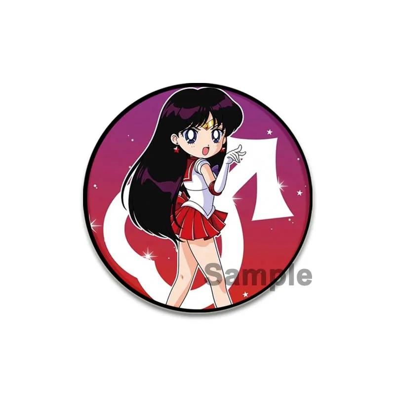 

32/44/58 мм аниме-броши «Сейлор Мун», милая мультяшная фигурка Цукино Усаги, Чибиуса, Ами Рей, Макото, значок, брошь, булавка на лацкан пиджака, джинсы, подарок 32mm