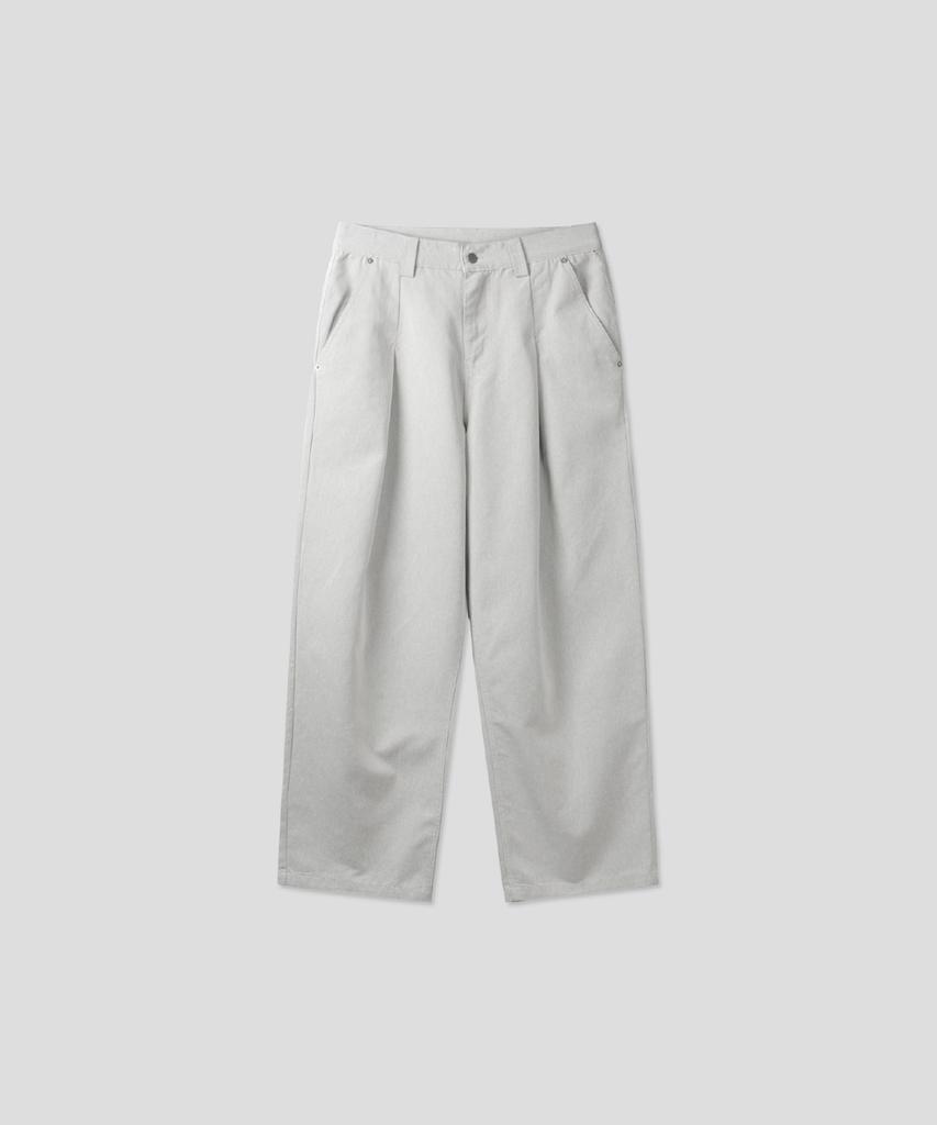 Ssei Essential Cotton Wide Twill Pants Light Grey