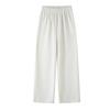 Women's Petite Soft Mink Cashmere Wide-Leg Lazy Casual Pants