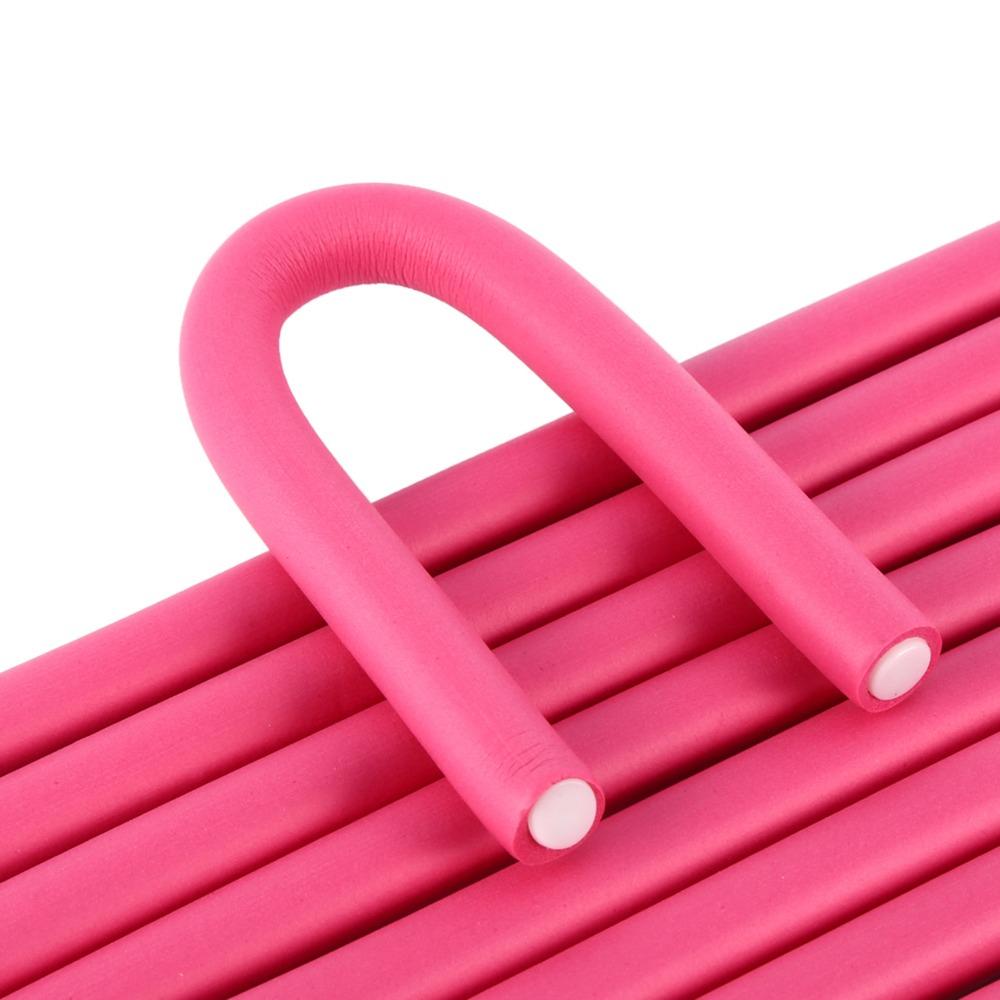 10Pcs/Set Flexi Rods Soft Hair Rollers Soft Foam Heatless Curler Rollers Salon Use