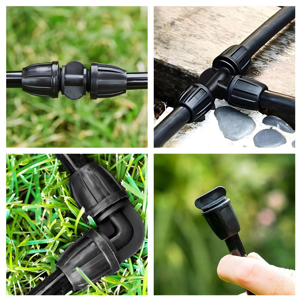 8/12 Irrigation Soft Hose Double Lock 47 Turn Six-Way Garden Watering Connector