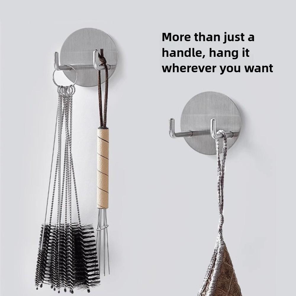 Stainless Steel Hook Wall Rack Selfadhesive Coffee Portafilter Rack Handle Storage Rack Coffee Bottom Filter Holder Tools