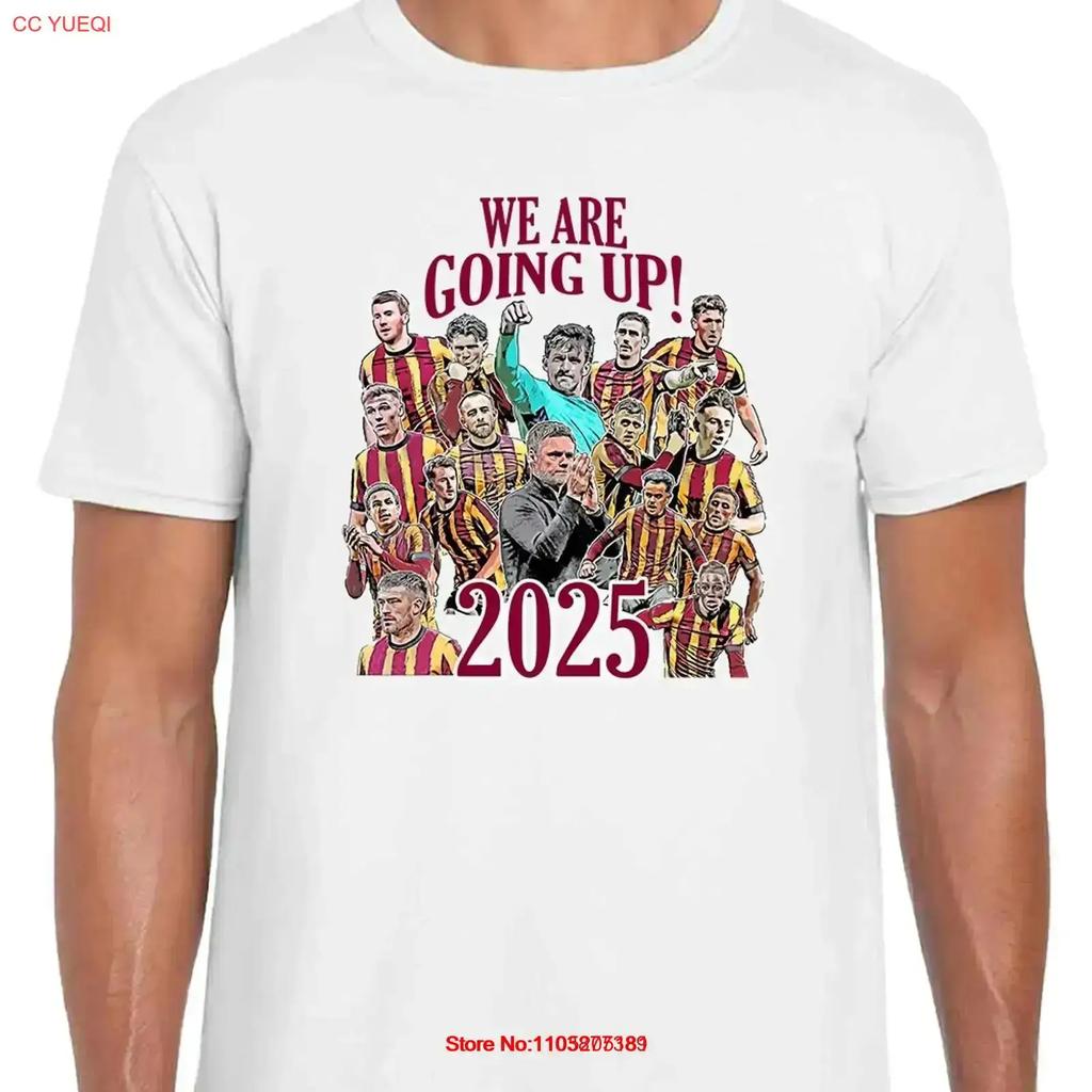 Bradford City Promoted 2025 T Shirt S XXXL Top Fans vintage Washed Casual Soft Stylish streetwear Slightly fashion graphic