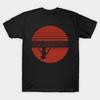 Men Black Print T-shirt Visit Hawkins No-Cut Transfer Paper Print Cotton Tshirt