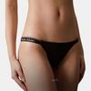 Calvin Klein Letter Waistband Comfortable Breathable Skin-Friendly Underwear Women Underwear Space-Black QF7785AD