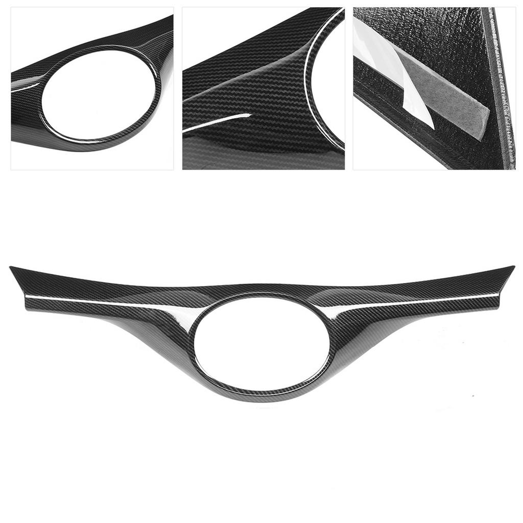 Front Upper Radiator Grille Grill Trim Carbon Fiber Style Fit for Toyota C‑HR CHR 2016‑2019