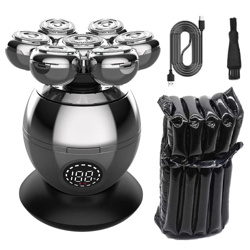 

Мужской комплект для ухода за волосами, электробритва для влажной и сухой бороды, триммер для волос, электрическая бритва, аккумуляторная машина для бритья лысины, ЖК-дисплей