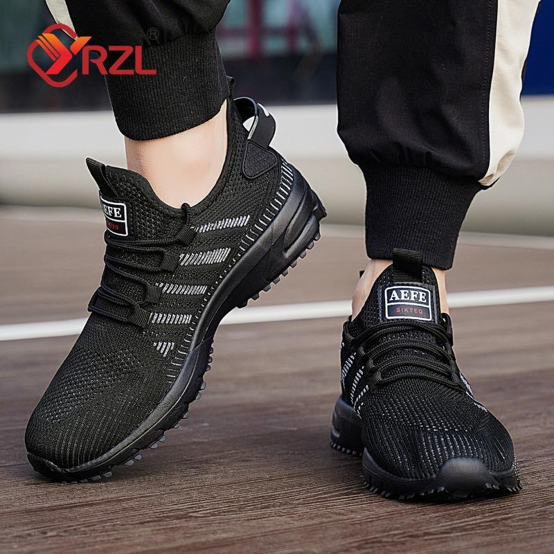 Yrzl Men Running Shoes Lightweight Breathable Mesh Sneakers For Men Athletic Training Sports Shoes Comfortable Walking Shoes Man