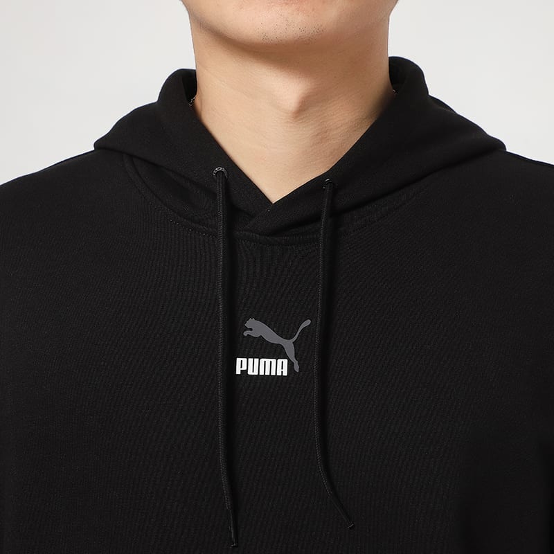 PUMA Sweatshirts Men's Black Hooded Moderate Regular 531243-01