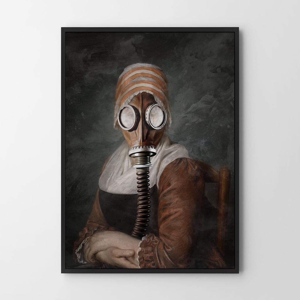 Poster Portrait Gas Mask Pop Art