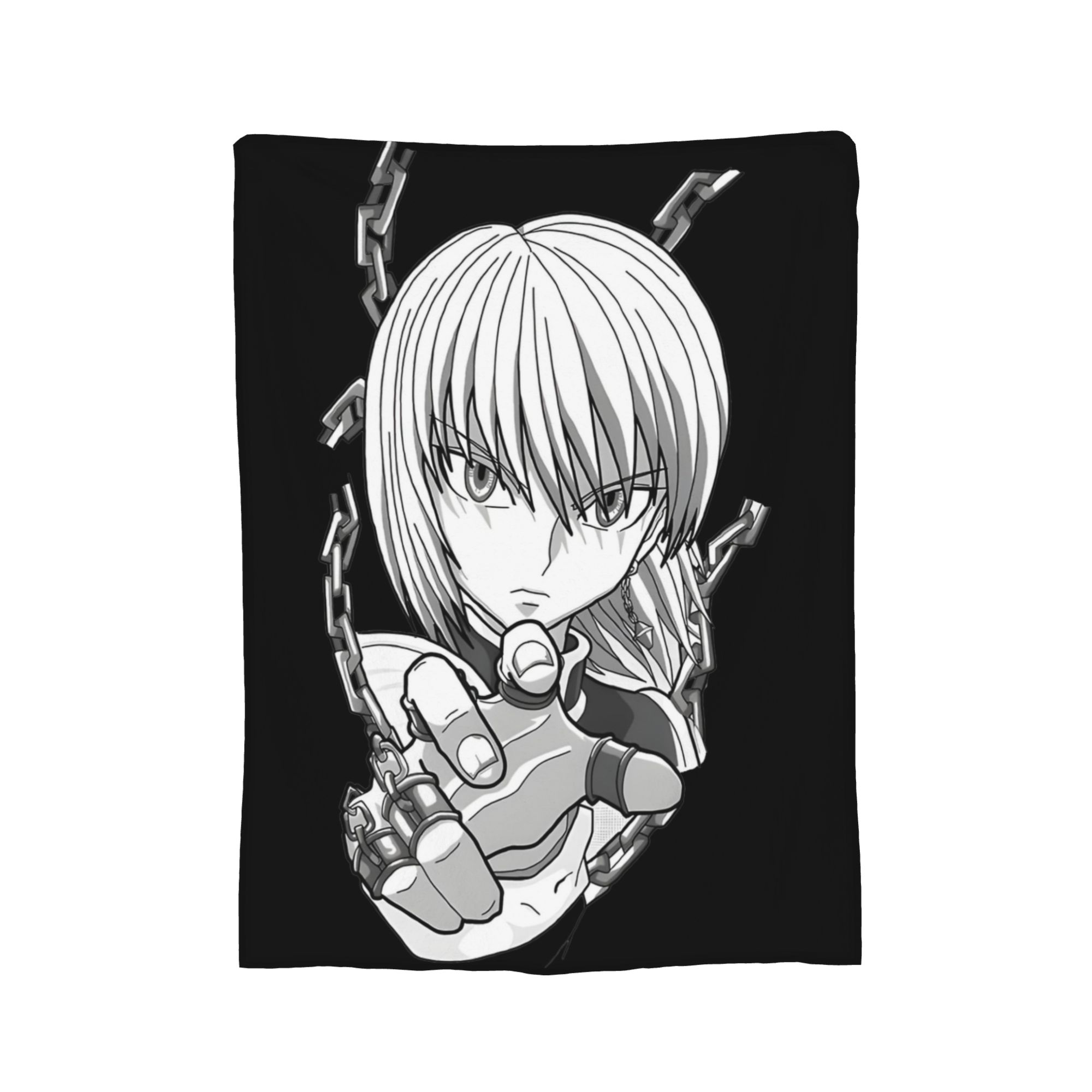 The Chain Of Vengeance Kurapika Hxh Anime Blanket Fleece Print Portable Ultra-Soft Throw Blanket for Bed Couch Plush Thin Quilt 75x90cm