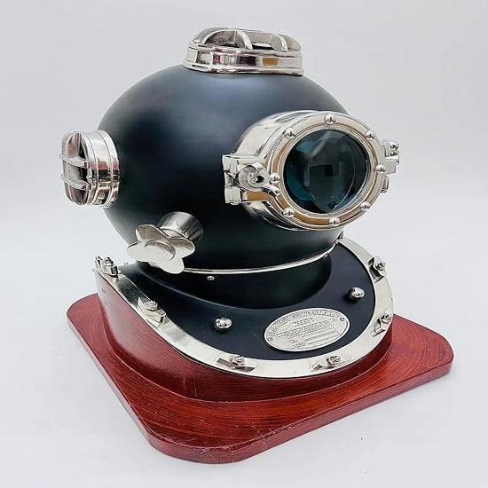 Diving Helmet Nautical U.S Navy Black Coating Finish Deep Sea Divers Helmet Nautical Marine Décor Scuba Diving Helmet