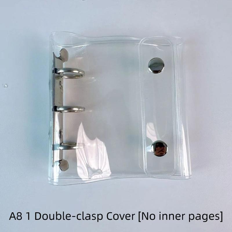 1Pcs Clear Pvc Ring Binder With Waterproof Cover Snap Closure For School Office Journaling Photo Album